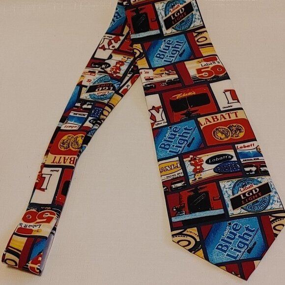 VINTAGE 1994 Labatt Brewing Tie Labatt Blue Labatt 50 - Picture 1 of 5